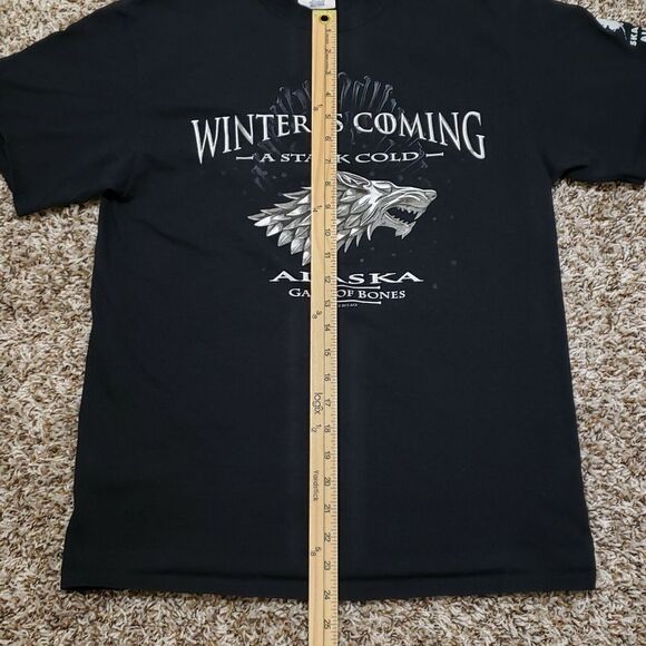 Game‎ Of Thrones Shirt Medium Black Winter Is Coming A Stark Cold Skagway Alaska - Picture 4 of 8